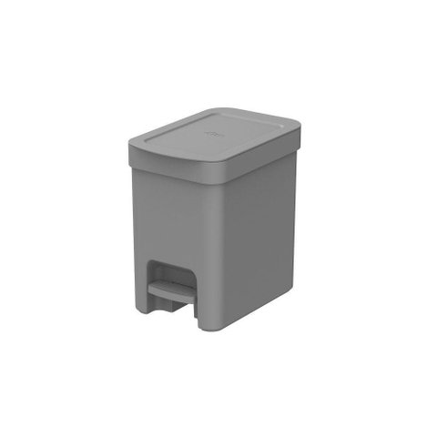 Lixeira com Pedal Trium 6 L Chumbo ou