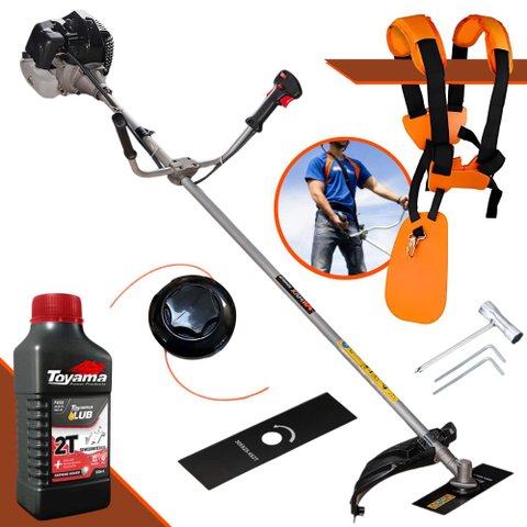 Roçadeira Profissional Lateral Anmax Cg430b À Gasolina 43cc 1,7hp 12.000rpm + Óleo Toyama