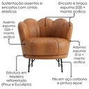 Ver imagem 5 de Poltrona Decorativa Organica Flora Pes Ferro Courino Tcs 727 Moll