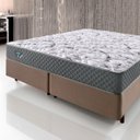 Ver imagem 2 de Cama Box King Linho Marrom + Colchão Adapto Ecoflex Mola Ensacada 193x203