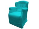 Ver imagem 1 de Poltrona Cadeira De Amamentação Com Balanço Manu Suede Azul Tifany Ms Decor
