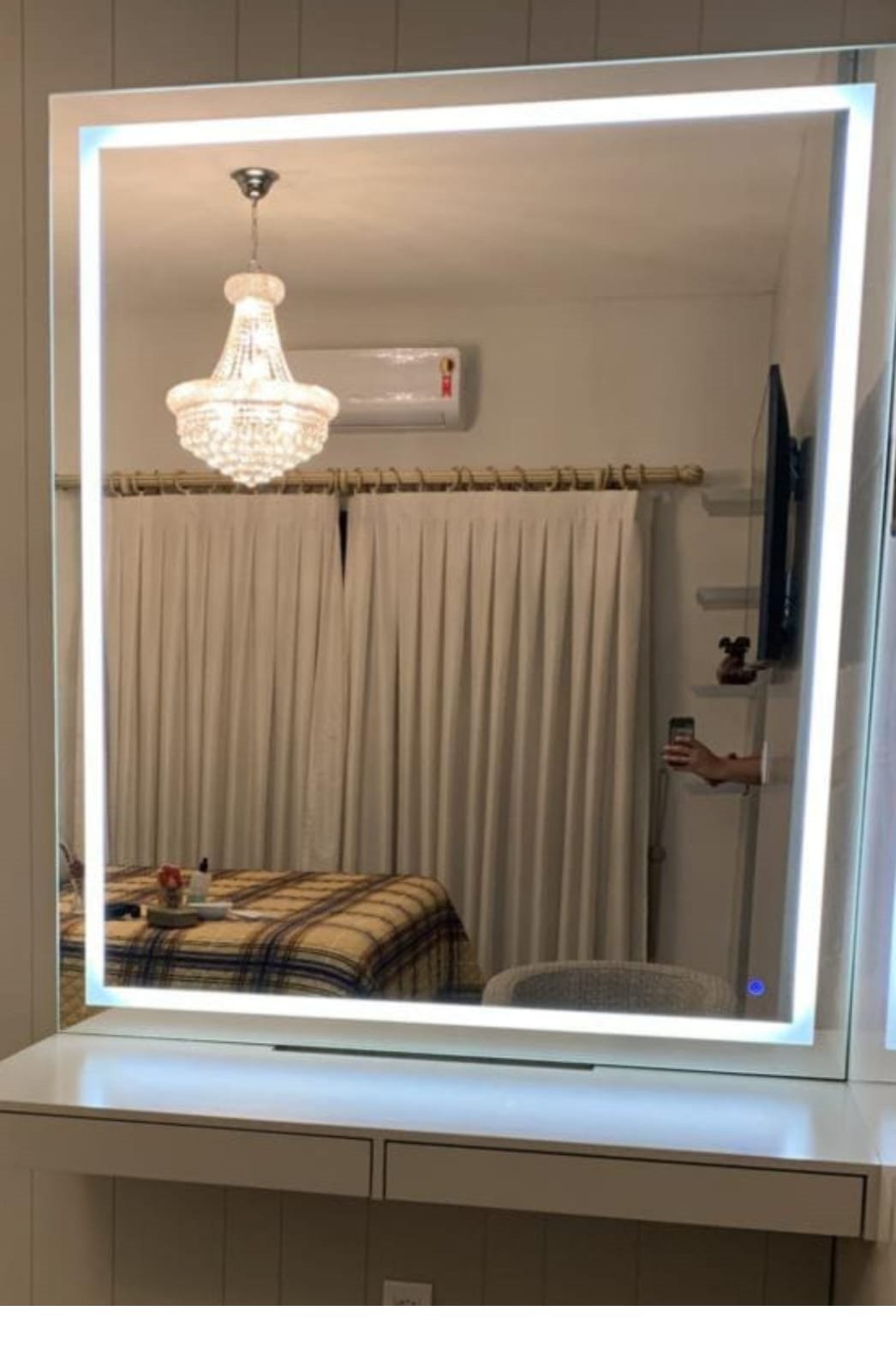 Espelho com Luz de Led 70x60 Branco Frio