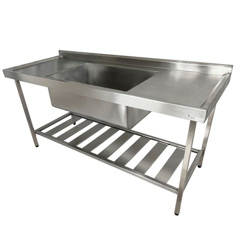 Pia Aço Inox Industrial 170x70x90 Cm Cuba Grande Cubão Centralizada Nortinox