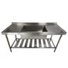 Pia Aço Inox Industrial 170x70x90 Cm Cuba Grande Cubão Centralizada Nortinox - 2