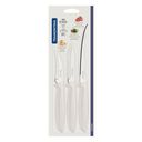 Ver imagem 2 de Jogo de Facas Plenus com Lâminas em Aço Inox e Cabos de Polipropileno Off White 3 Peças