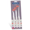 Ver imagem 4 de Jogo de Facas Plenus com Lâminas em Aço Inox e Cabos de Polipropileno Off White 3 Peças