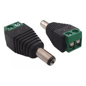 Kit com 10 Conectores Plug P4 Macho com Borne para Câmeras de Segurança, Cftv e Fonte