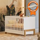 Ver imagem 4 de Berço Mini Cama com Colchão Fantasia 4300 Branco Acetinado Qmovi Probel