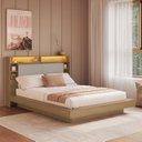 Ver imagem 1 de Cama de Casal / Queen com Cabeceira e LED Cancun Art In Móveis