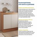 Ver mais imagens de Balcão Planejado 2 Portas 80cm com Tampo Aroeira CabeCasa MadeiraOriginals Cinza/Sereno/Cedro