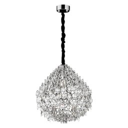 Lustre Metal Cristal Cromado Ø58cm Yamamura - 1