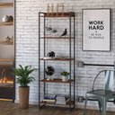 Ver imagem 2 de Estante Livreiro Multiuso Dynamica Industrial 60cm 5 Prateleiras C08 Nogal - Mpozenato