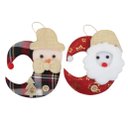 Ver imagem 1 de Kit 12 Enfeite Pendente Natal Tecido 13cm Luas Natalinas