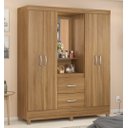 Ver imagem 1 de Guarda Roupa Roupeiro Solteiro 42220 04 Portas 02 Gavetas Lord Amendola Touch Demóbile