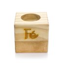 Ver imagem 4 de Porta Vela Quadrado Natal Fé Madeira e Dourado 7 cm - D’Rossi