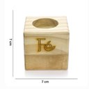 Ver imagem 6 de Porta Vela Quadrado Natal Fé Madeira e Dourado 7 cm - D’Rossi