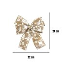 Ver imagem 2 de Laço Bege Rústico Rena Luxo Decoração Árvore Natal Top 06un