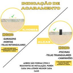 Sombrite 80% Lona Toldo Garagem Bege 3x2 Bainha e Ilhós - 2
