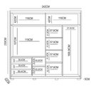 Ver imagem 4 de Guarda Roupa Casal 2 Portas de Correr e Espelho 242cm Lara M07 Freijó/off White - Mpozenato