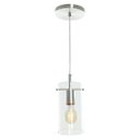 Ver imagem 1 de Luminária Lustre Pendente Cilindrico Cubo de Vidro Escovado