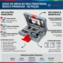 Ver imagem 3 de Furadeira Parafusadeira Impacto 21V + Jogo 50 Peças Bosch
