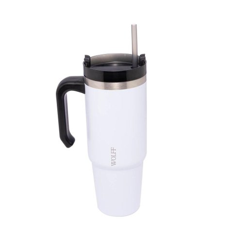 Caneca Térmica Wolff SlimTerm Dupla Parede Branca 890ml