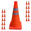 Ver imagem 4 de Cone Retratil Sinalizaçao Kit 20 Uni Portatil Construçao Balizador Trafego Obra Estacionamento Segur