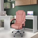Ver imagem 5 de Cadeira de Escritório Presidente Reclinável Ergonômica - Rosa