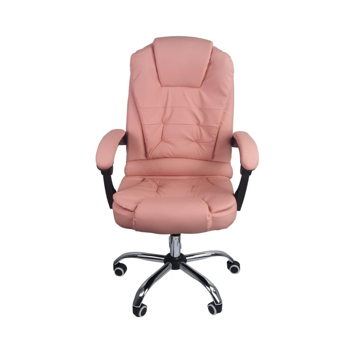 Cadeira de Escritório Presidente Reclinável Ergonômica - Rosa - 5