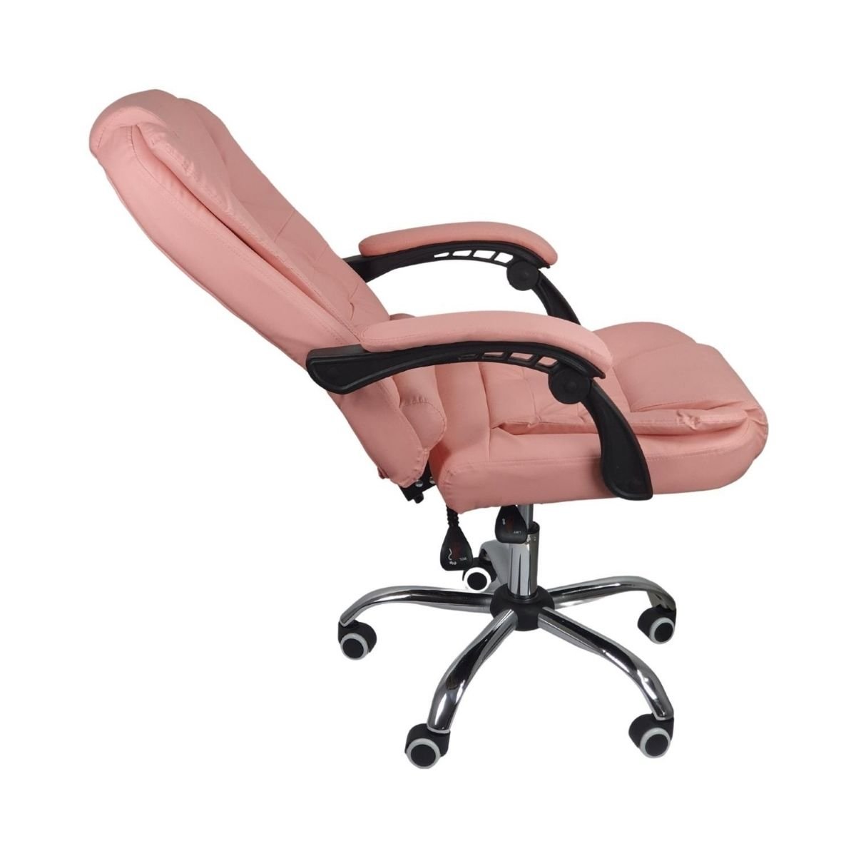 Cadeira de Escritório Presidente Reclinável Ergonômica - Rosa - 7