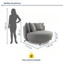 Ver imagem 4 de Poltrona Redonda Decorativa 2 Lugares com Almofadas 150cm Soho