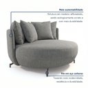Ver mais imagens de Poltrona Redonda Decorativa 2 Lugares com Almofadas 150cm Soho
