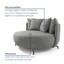 Ver imagem 6 de Poltrona Redonda Decorativa com 6 Almofadas 150cm Soho Confort