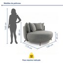 Ver imagem 4 de Poltrona Redonda Decorativa com 6 Almofadas 150cm Soho Confort