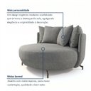 Ver imagem 6 de Poltrona Redonda Decorativa 2 Lugares com Almofadas 150cm Soho