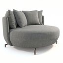 Ver imagem 3 de Poltrona Redonda Decorativa com 6 Almofadas 150cm Soho Confort