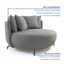 Ver imagem 7 de Poltrona Redonda Decorativa com 6 Almofadas 150cm Soho Confort