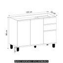 Ver imagem 4 de Balcão de Cozinha para Pia 120cm Pierre Carvalho L01 - Mpozenato