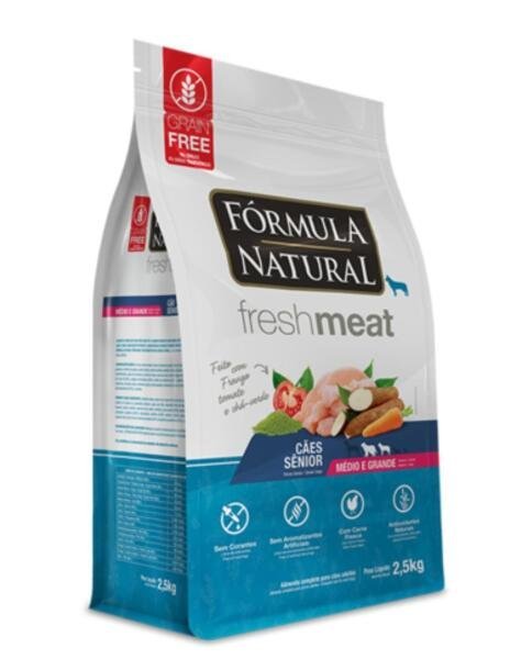 Fórmula Natural Fresh Meat Cães Sênior Médio E Grande 12Kg