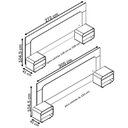 Ver imagem 3 de Cabeceira Extensível Lúmine 2 Gavetas com LED 100% MDF Off White - Pnr Móveis