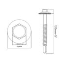 Ver imagem 2 de Parafuso Telha/metal Cabo Flangeada Perfurante Arruela Fixa Stein 12x5 (5.5x125)