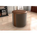 Ver imagem 2 de Puff Decorativo Copenhage Veludo Marrom L-482+e-426