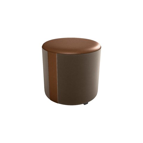 Puff Decorativo Copenhage Veludo Marrom L-482+e-426