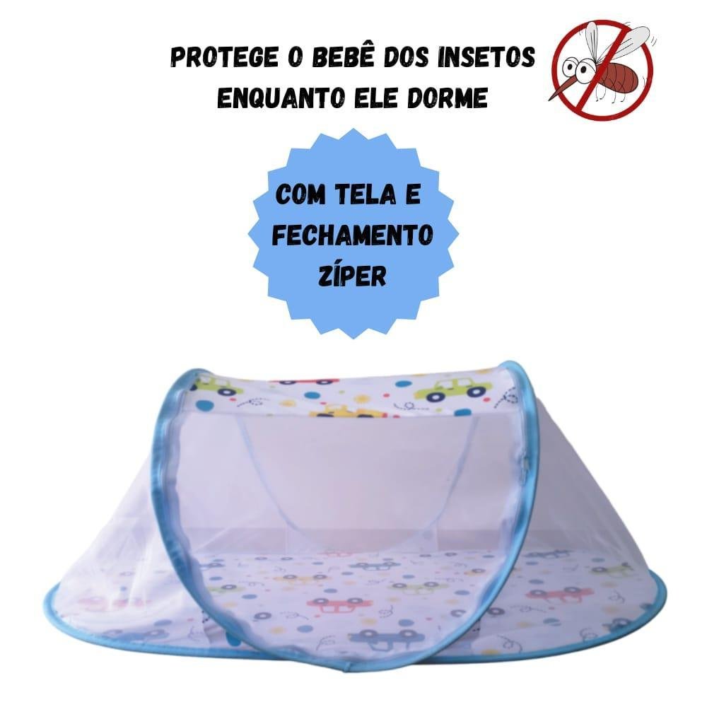 Ninho para Bebê com Mosquiteiro Mini Berço Portátil Carrinho - 4