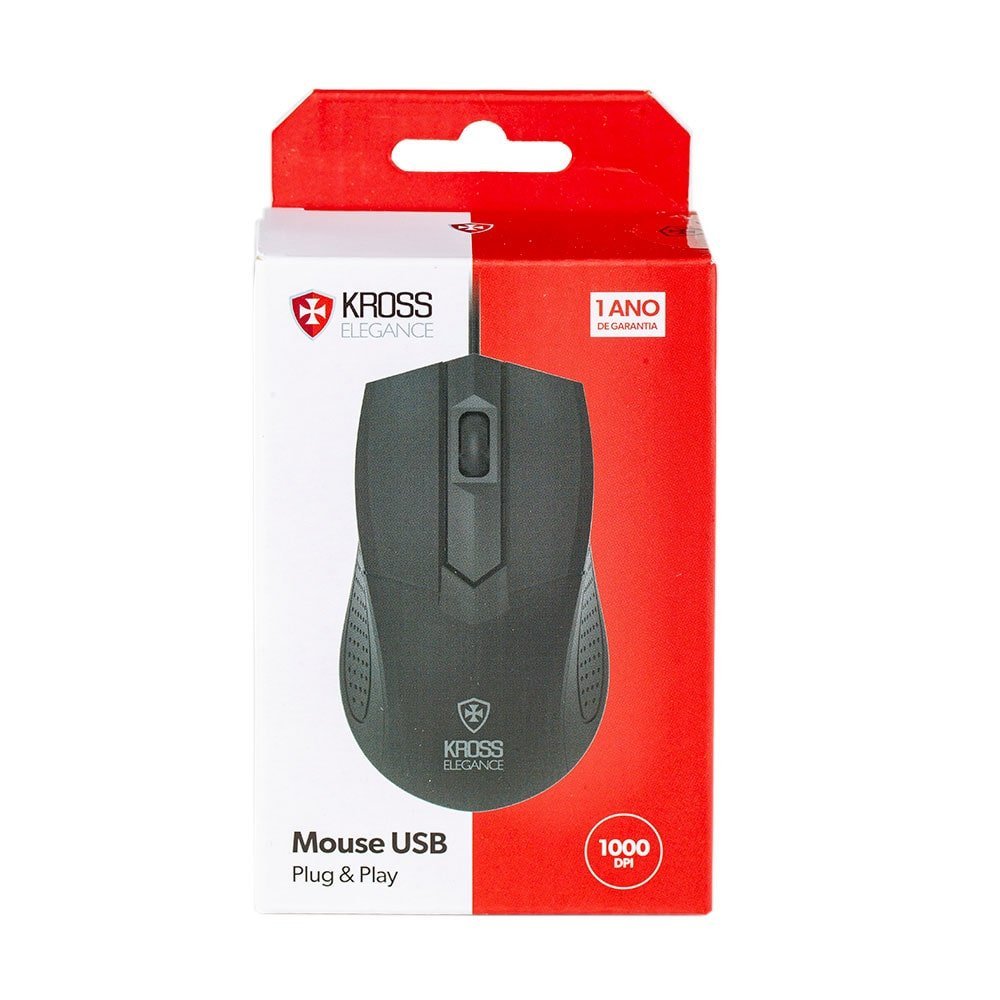 Mouse com Fio Kross USB 1.000 DPI Preto KE-M108 - 7