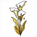 Ver imagem 3 de Adesivo Floral Boho Amarelo Estilo Nórdico 60x120 Minimalista Mod.04
