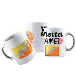 Caneca Cerâmica Bandeira Butão Visitei E Amei Viagem - 1