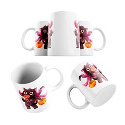 Caneca Cerâmica Gatinho Halloween Gato Dia Das Bruxas - 1