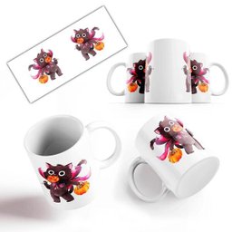 Caneca Cerâmica Gatinho Halloween Gato Dia Das Bruxas - 2