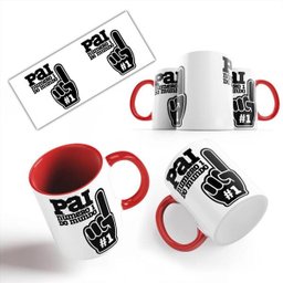 Caneca Vermelha Sou Seu Fã Pai Número 1 Do Mundo Melhor Pai - 2